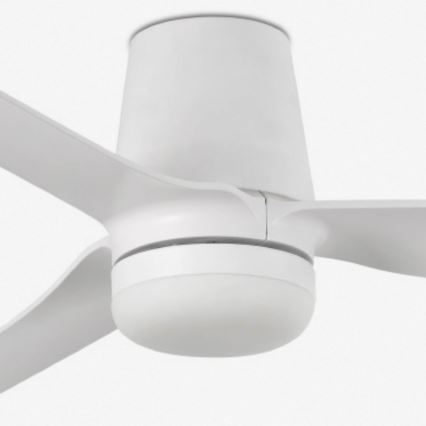FARO 33832WT-1TW - LED Ściemnialny wentylator sufitowy MINI PUNT TUB S LED/10W/230V 2700/4000/6000K biały śr. 90 cm Wi-Fi Tuya + pilot zdalnego sterowania