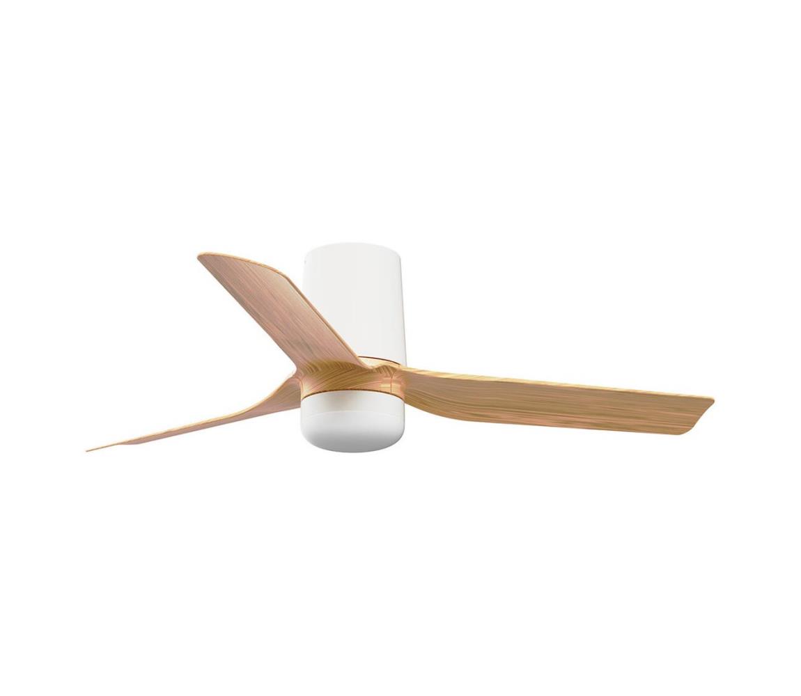 FARO 33833WT-1TW-LED Ściemnialny wentylator MINIPUNTTUB S 10W/230V brązowy/biały śr. 90 cm WT+pilot