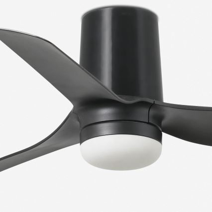 FARO 33834-1TW - LED Ściemnialny wentylator sufitowy MINI PUNT TUB S LED/10W/230V 2700/4000/6000K śr. 90 cm czarny + pilot zdalnego sterowania