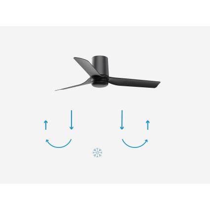 FARO 33834-Wentylator sufitowy MINI PUNT TUB S czarny śr. 90 cm + pilot zdalnego sterowania