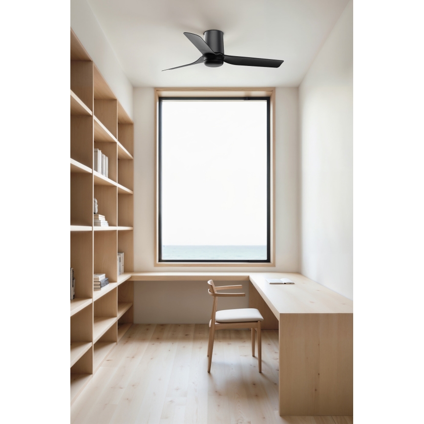 FARO 33834 - Wentylator sufitowy MINI PUNT TUB S czarny śr. 90 cm + zdalne sterowanie