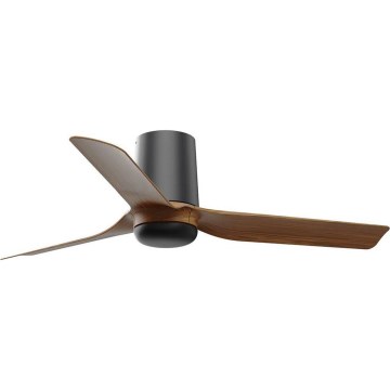 FARO 33835WT - Wentylator sufitowy MINI PUNT TUB S brązowy/czarny śr. 90 cm Wi-Fi Tuya + pilot zdalnego sterowania