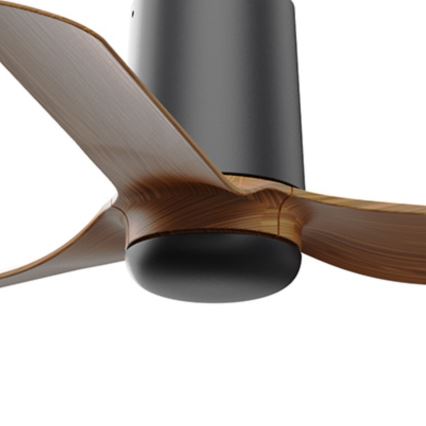 FARO 33835WT - Wentylator sufitowy MINI PUNT TUB S brązowy/czarny śr. 90 cm Wi-Fi Tuya + pilot zdalnego sterowania