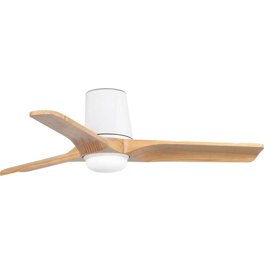 FARO 33836-1TW - LED Ściemnialny wentylator sufitowy HEYWOOD TUB S LED/10W/230V 2700/4000/6000K sosna/biały śr. 90 cm + pilot zdalnego sterowania