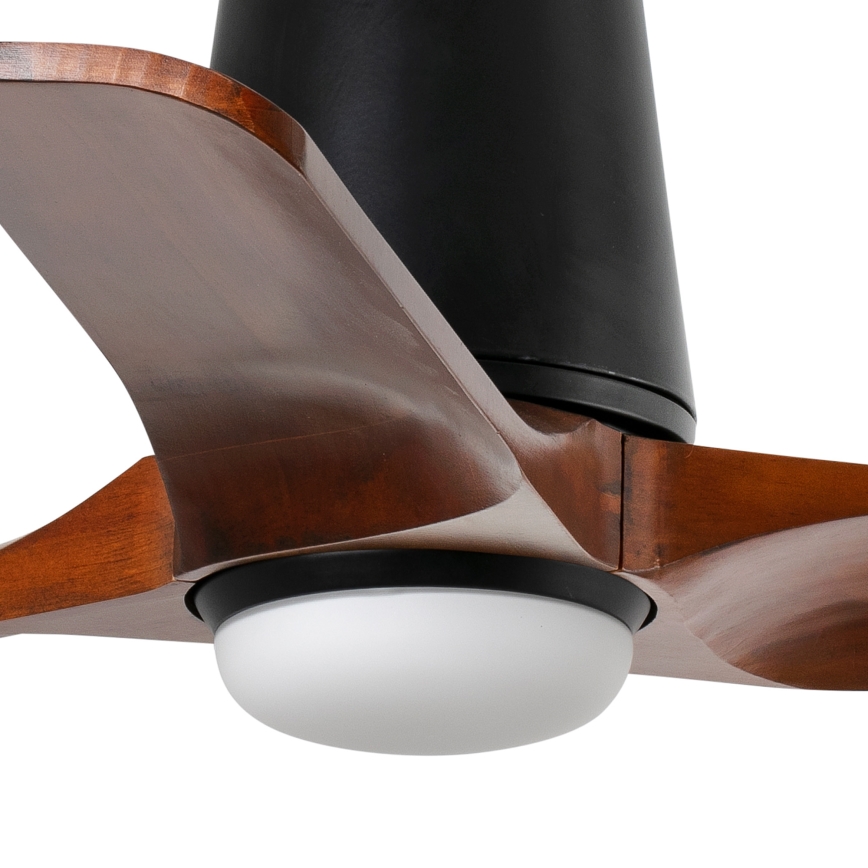 FARO 33837-1TW - Ściemnialny wentylator sufitowy HEYWOOD TUB z oświetleniem LED/10W/230V 2700/3000/4000K sosna/czarny Ø 90 cm + pilot zdalnego sterowania