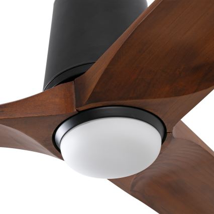 FARO 33839-1TW - LED Ściemnialny wentylator sufitowy HEYWOOD TUB L LED/10W/230V 2700/4000/6000K sosna/czarny śr. 132 cm + pilot zdalnego sterowania