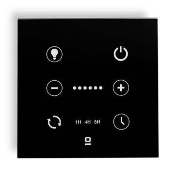 FARO 33988 - Ścienny dotykowy sterownik do wentylatorów sufitowych 230 V czarny