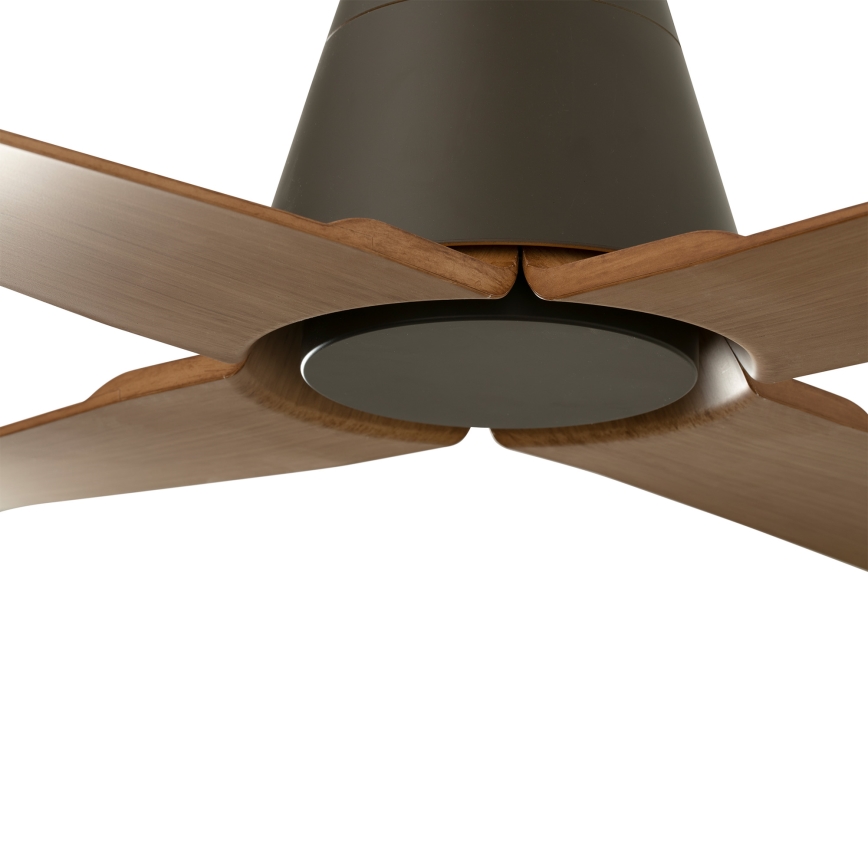 FARO 34106- Wentylator sufitowy TYPHOON M brown śr. 130 cm IP44 + pilot zdalnego sterowania