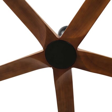 FARO 34190WT - Wentylator sufitowy BIGWOOD XL sosna/czarny śr. 200 cm Wi-Fi Tuya + pilot zdalnego sterowania