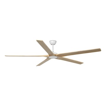 FARO 34191WT - Wentylator sufitowy BIGWOOD XL sosna/biały śr. 200 cm Wi-Fi Tuya + zdalne sterowanie