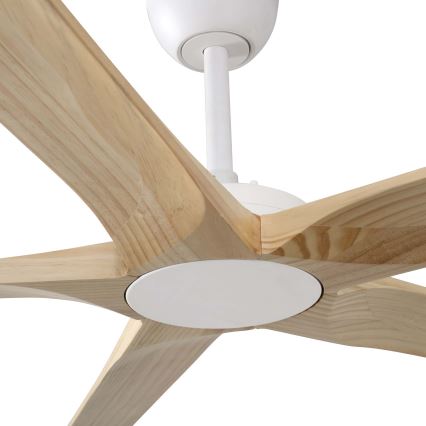 FARO 34191WT - Wentylator sufitowy BIGWOOD XL sosna/biały śr. 200 cm Wi-Fi Tuya + zdalne sterowanie