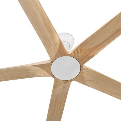 FARO 34191WT - Wentylator sufitowy BIGWOOD XL sosna/biały śr. 200 cm Wi-Fi Tuya + zdalne sterowanie