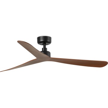 FARO 34197WT - Wentylator sufitowy ROCKER M o średnicy 132 cm brązowy/czarny Wi-Fi Tuya + zdalne sterowanie