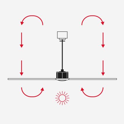 FARO 34197WT - Wentylator sufitowy ROCKER M o średnicy 132 cm brązowy/czarny Wi-Fi Tuya + zdalne sterowanie