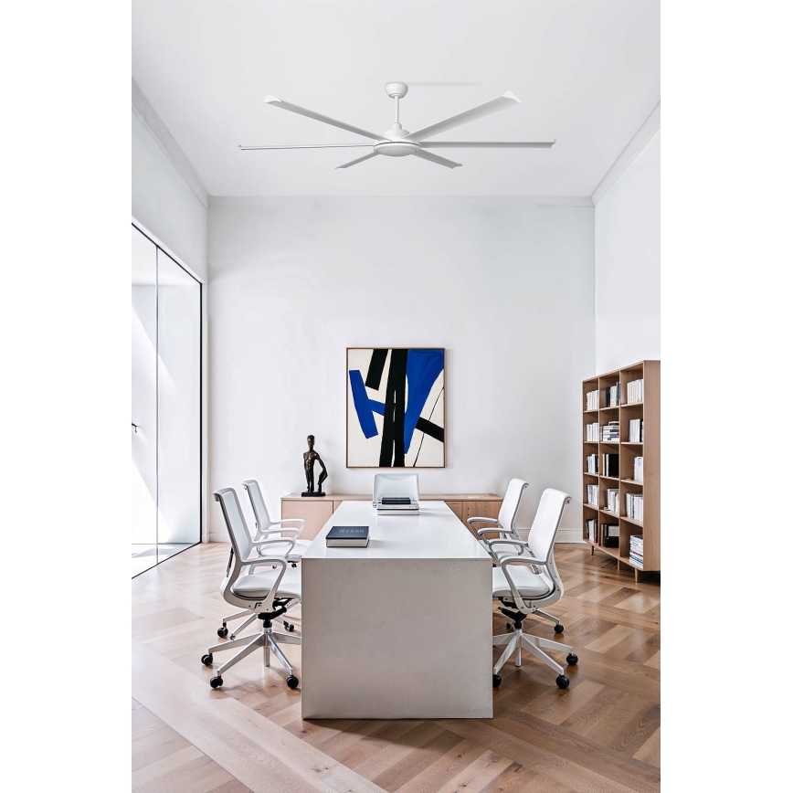 FARO 34202-130 - Wentylator sufitowy LED ROTTERDAM XL LED/32W/230V biały śr. 200 cm + pilot zdalnego sterowania