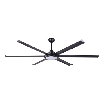 FARO 34203-130 - Wentylator sufitowy LED ROTTERDAM XL LED/32W/230V czarny śr. 200 cm + zdalne sterowanie