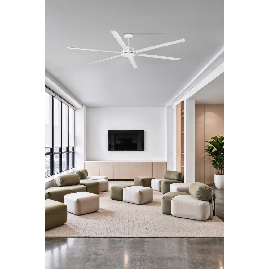 FARO 34206-130 - LED Ściemnialny wentylator sufitowy ROTTERDAM XXL LED/32W/230V biały śr. 250 cm + zdalne sterowanie