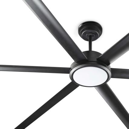 FARO 34207-130 - LED Ściemnialny wentylator sufitowy ROTTERDAM XXL LED/32W/230V czarny śr. 250 cm + zdalne sterowanie