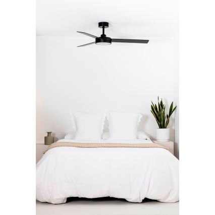 FARO 34261 - Wentylator sufitowy LED BARTH LED/24W/230V czarny + pilot zdalnego sterowania