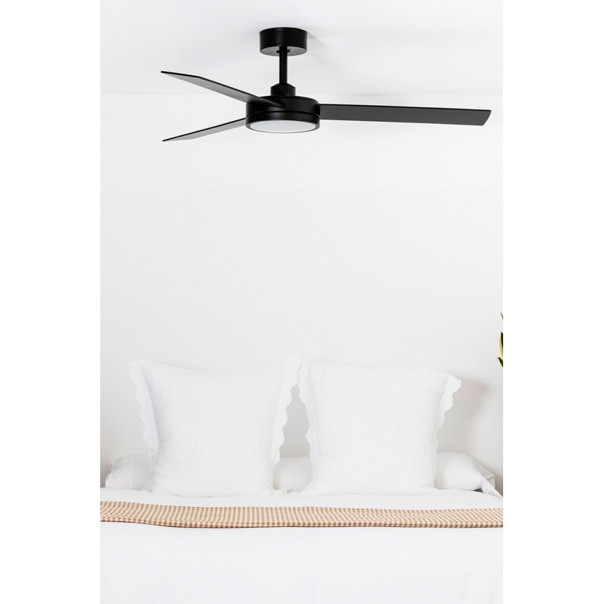 FARO 34261 - Wentylator sufitowy LED BARTH LED/24W/230V czarny + pilot zdalnego sterowania