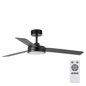 FARO 34261 - Wentylator sufitowy LED BARTH LED/24W/230V czarny + pilot zdalnego sterowania