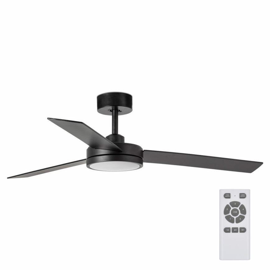 FARO 34261 - Wentylator sufitowy LED BARTH LED/24W/230V czarny + pilot zdalnego sterowania