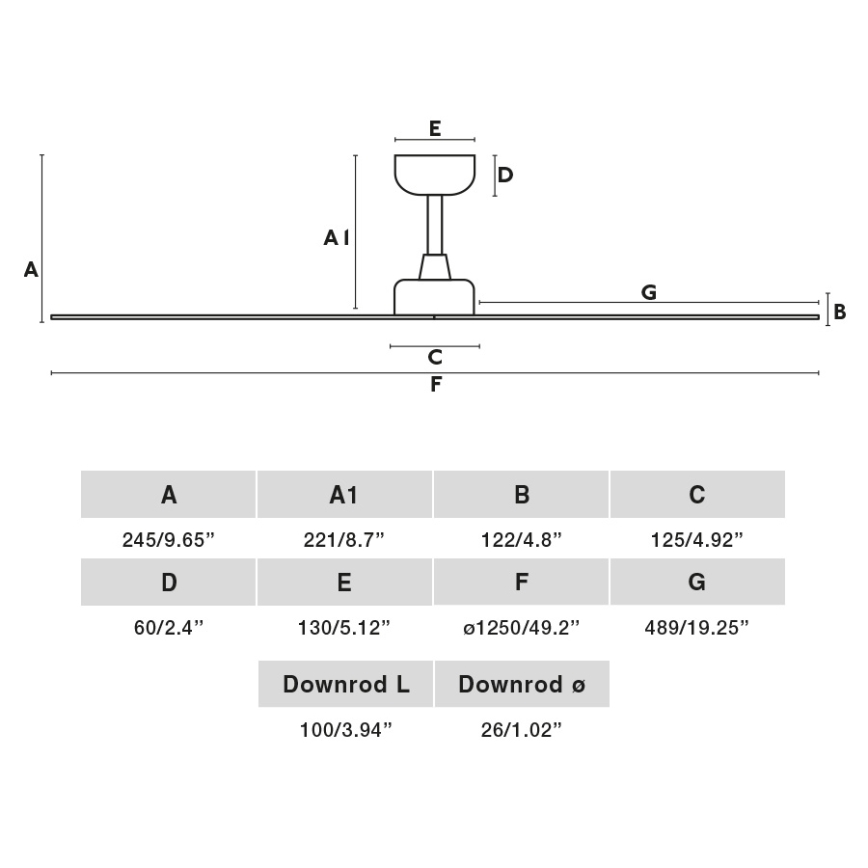 FARO 34274 - Wentylator sufitowy MARINE M biały śr. 125 cm IP44 + pilot zdalnego sterowania