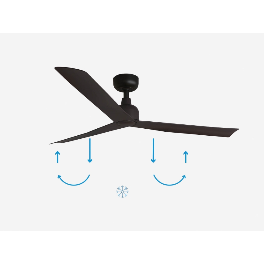 FARO 34275 - Wentylator sufitowy MARINE M brązowy śr. 125 cm IP44 + pilot zdalnego sterowania