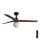FARO 34277-11L - Wentylator sufitowy KLIM M 1xE27/15W/230V drewno/czarny śr. 125 cm + zdalne sterowanie