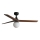 FARO 34277WT-11L - Wentylator sufitowy KLIM M 1xE27/15W/230V drewno/czarny śr. 125 cm Wi-Fi Tuya + pilot zdalnego sterowania