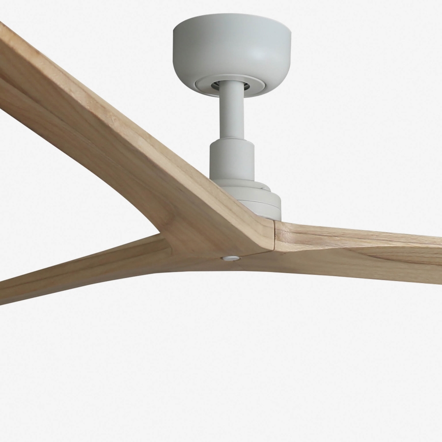 FARO 34279WP - Wentylator sufitowy KLIM L dąb/biały śr. 150 cm SMART + zdalne sterowanie