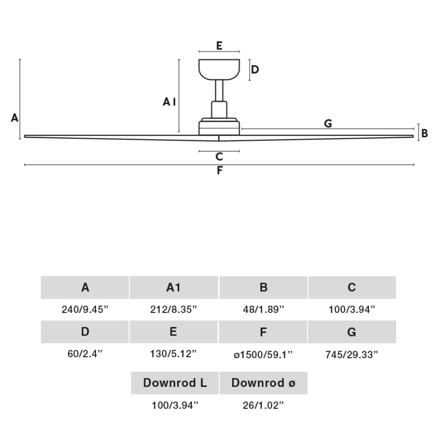 FARO 34279WP - Wentylator sufitowy KLIM L dąb/biały śr. 150 cm SMART + zdalne sterowanie