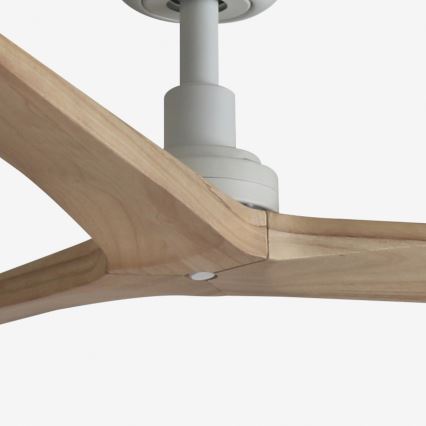 FARO 34280 - Wentylator sufitowy KLIM M sosna/biały śr. 125 cm + zdalne sterowanie