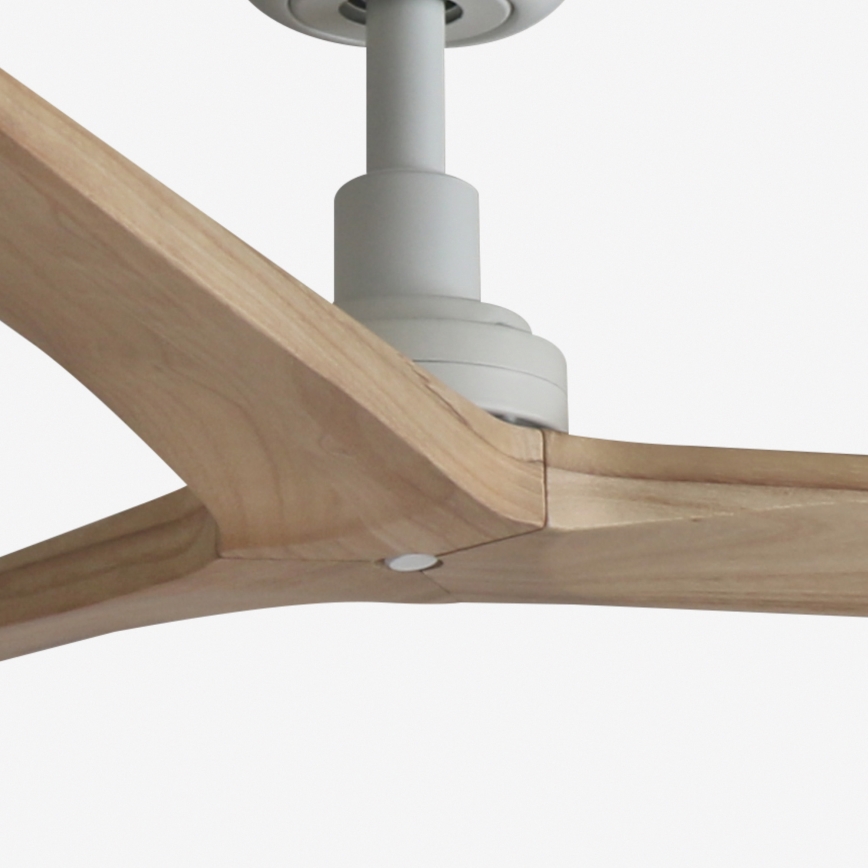 FARO 34280 - Wentylator sufitowy KLIM M sosna/biały śr. 125 cm + zdalne sterowanie