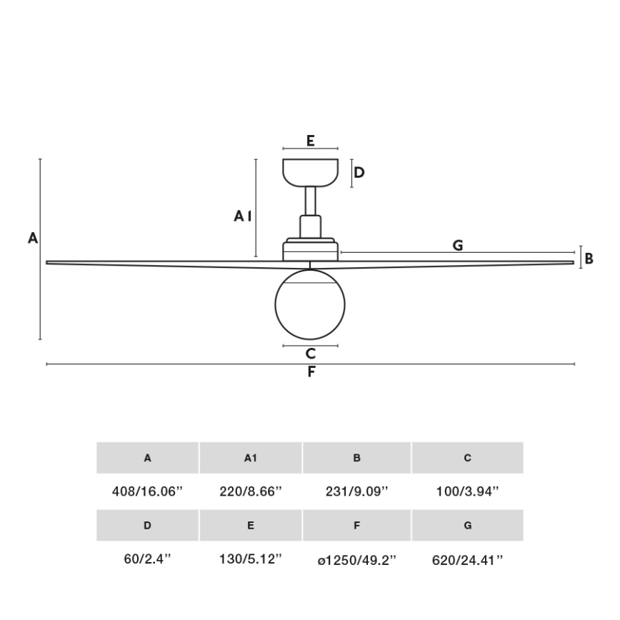 FARO 34280WT-11L - Wentylator sufitowy KLIM M 1xE27/15W/230V drewno/biały śr. 125 cm Wi-Fi Tuya + pilot zdalnego sterowania