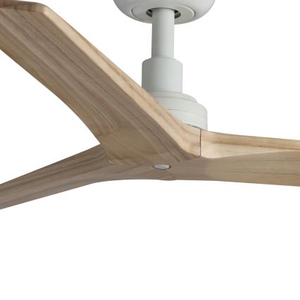 FARO 34281 - Wentylator sufitowy KLIM S brązowy/biały śr. 92,5 cm + pilot zdalnego sterowania