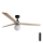 FARO 34282-11L - Wentylator sufitowy KLIM L 1xE27/15W/230V drewno/czarny śr. 150 cm + zdalne sterowanie