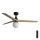 FARO 34283-11L - Wentylator sufitowy KLIM M 1xE27/15W/230V sosna/czarny śr. 125 cm + zdalne sterowanie