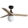 FARO 34284WT-11L - Wentylator sufitowy KLIM S 1xE27/15W/230V sosna/czarny śr. 92,5 cm Wi-Fi Tuya + zdalne sterowanie