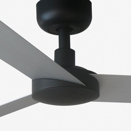 FARO 34285 - Lampa sufitowa CRUISER S czarna śr. 106 cm + pilot zdalnego sterowania