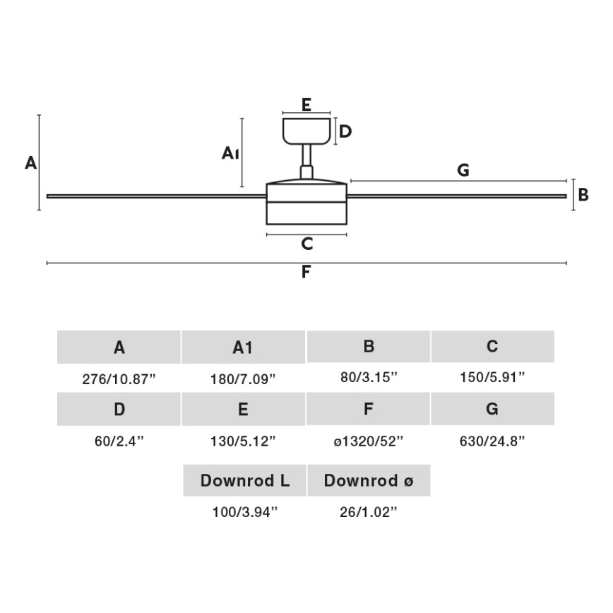 FARO 34286-1TW - LED Ściemnialny wentylator sufitowy CRUISER L LED/18W/230V 2700/4000/6500K śr. 132 cm czarny/szary + pilot zdalnego sterowania