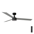 FARO 34286-1TW - LED ściemnialny wentylator sufitowy CRUISER L LED/18W/230V 2700/3000/4000K Ø 132 cm czarny/szary + pilot zdalnego sterowania