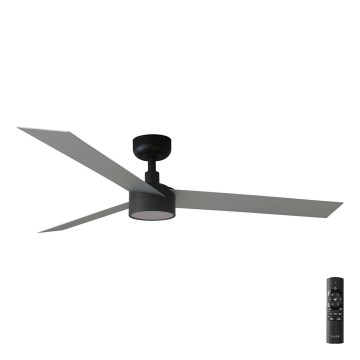 FARO 34286-1TW - LED ściemnialny wentylator sufitowy CRUISER L LED/18W/230V 2700/3000/4000K Ø 132 cm czarny/szary + pilot zdalnego sterowania