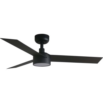 FARO 34289WT1S - Ściemnialny sufitowy wentylator CRUISER S z LED/18W/230V 2700/3000/4000K śr. 106 cm czarny Wi-Fi Tuya + pilot zdalnego sterowania