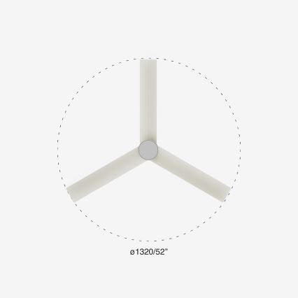 FARO 34290-1TW - LED Ściemnialny wentylator CRUISER LED/20W/230V 2700/4000/6500K śr. 132 cm biały + pilot zdalnego sterowania