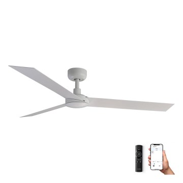 FARO 34290WP - Wentylator sufitowy CRUISER L biały śr. 132 cm SMART + pilot zdalnego sterowania