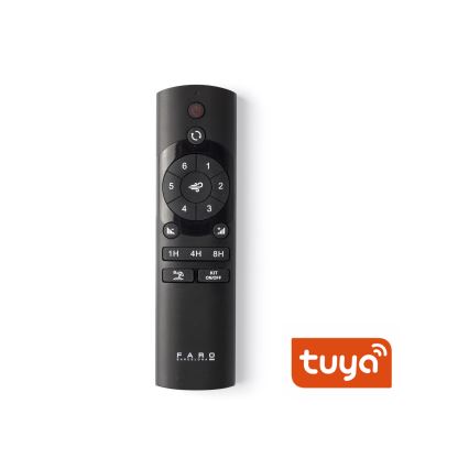 FARO 34290WT1S - Ściemnialny wentylator sufitowy LED CRUISER L, 18W, 230V, 2700/3000/4000K, średnica 132 cm, biały, Wi‑Fi (Tuya) + pilot zdalnego sterowania
