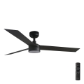 FARO 34291-1TW - LED ściemnialny wentylator sufitowy CRUISER LED/20W/230V 2700/3000/4000K śr. 132 cm czarny + pilot zdalnego sterowania