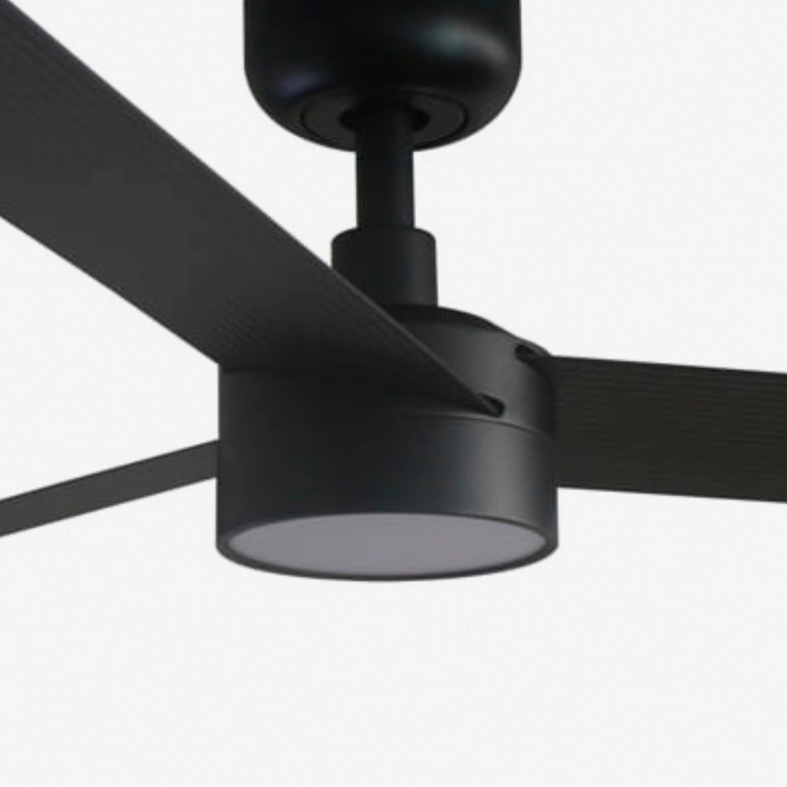 FARO 34291WT1S - Ściemnialny wentylator sufitowy LED CRUISER L LED/18W/230V 2700/3000/4000K śr. 132 cm czarny Wi‑Fi Tuya + pilot zdalnego sterowania