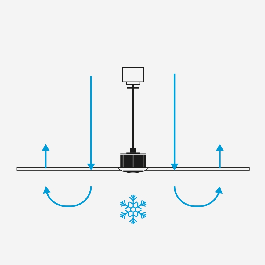 FARO 34291WT1S - Ściemnialny wentylator sufitowy LED CRUISER L LED/18W/230V 2700/3000/4000K śr. 132 cm czarny Wi‑Fi Tuya + pilot zdalnego sterowania